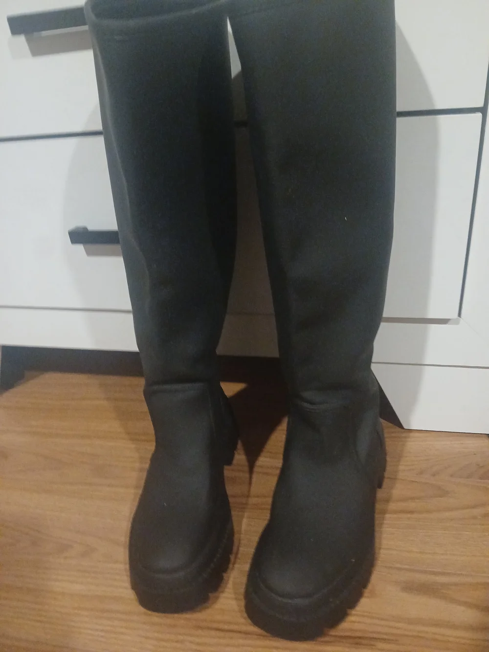 Black Women's Tall Winter Boots - Brand Unspecified